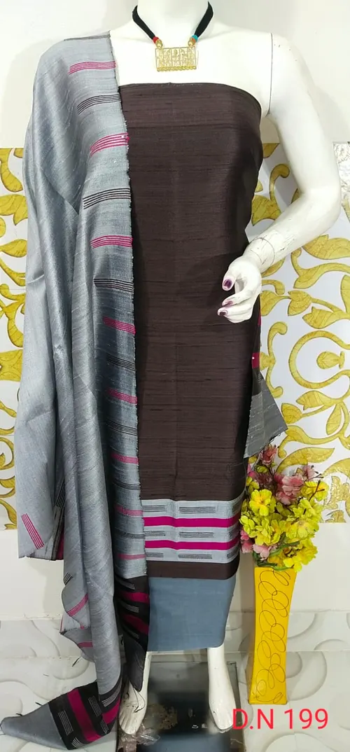 Elegant Tussar Dupion Salwar Suit